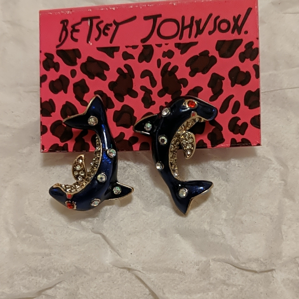 Betsey Johnson Dolphin Earrings